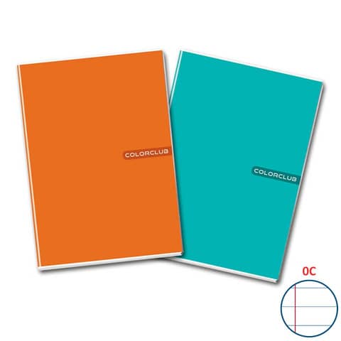 Maxi quaderno A4 copertina 200 gr/mq - 20+1 ff 80 gr/mq Colorclub C con margine - 5715
